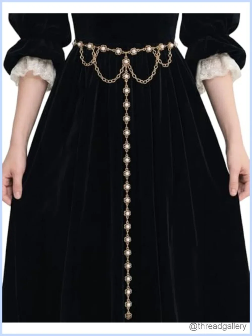 Medieval Chain Belt Women Renaissance Gothic Witch Waist Chain Adjustable Metal